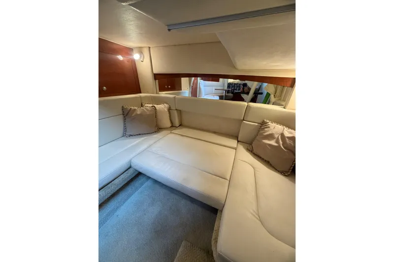 Slide: The Image of Luxurious interior of 2005 Sea Ray Sundancer 320 yacht with plush seating. - 17