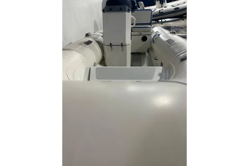Slide: The Image of 2025 Zodiac Nomad 3.6 RIB Alu inflatable boat interior view. - 2