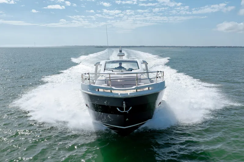 Slide: The Image of 2019 Azimut Verve 40 yacht cruising on open water under a clear sky. - 5