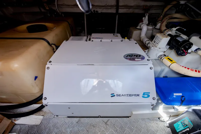 Slide: The Image of Seakeeper 5 stabilizer in 2019 Azimut Verve 40 yacht engine room. - 81