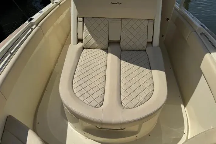 Slide: The Image of 2018 Chris-Craft Catalina 30 boat with luxurious quilted seating. - 12