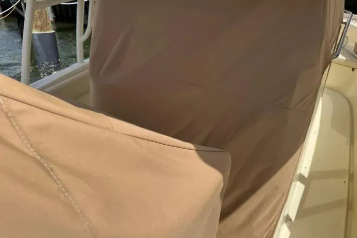 Slide: The Image of 2018 Chris-Craft Catalina 30 boat seats with protective covers. - 36