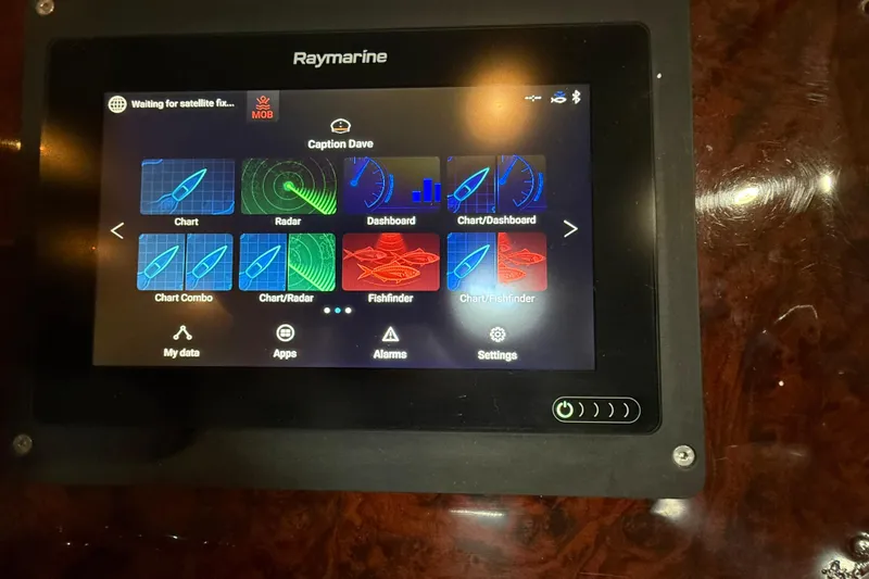 Slide: The Image of Raymarine navigation display on 2007 Regal Commodore 3760 IO boat dashboard. - 12