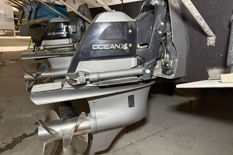 Slide: The Image of 2007 Regal Commodore 3760 IO with Volvo Penta OceanX outdrive, close-up view. - 40