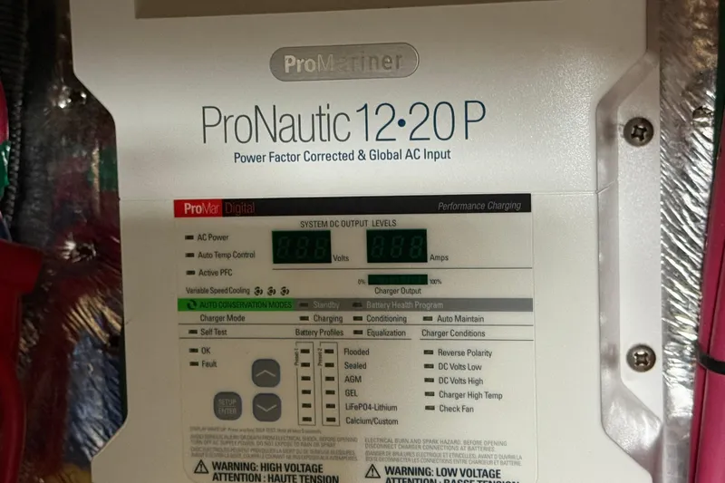 Slide: The Image of ProNautic 12-20P battery charger on 2007 Regal Commodore 3760 IO boat. - 48