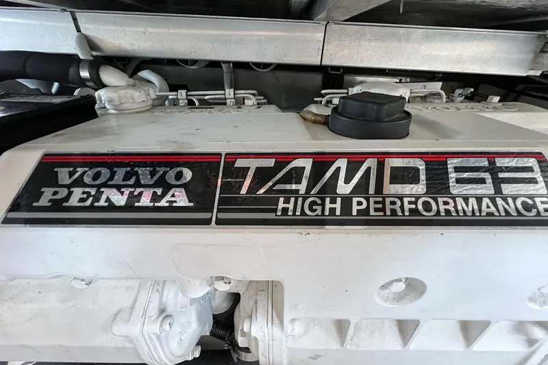 Slide: The Image of Volvo Penta TAMD 63 engine in 2003 Carver 444 Cockpit Motor Yacht. - 69