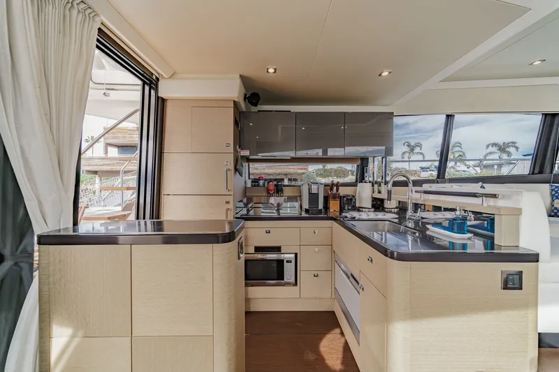 Slide: The Image of Modern kitchen on a 2018 Prestige 560 yacht. - 15