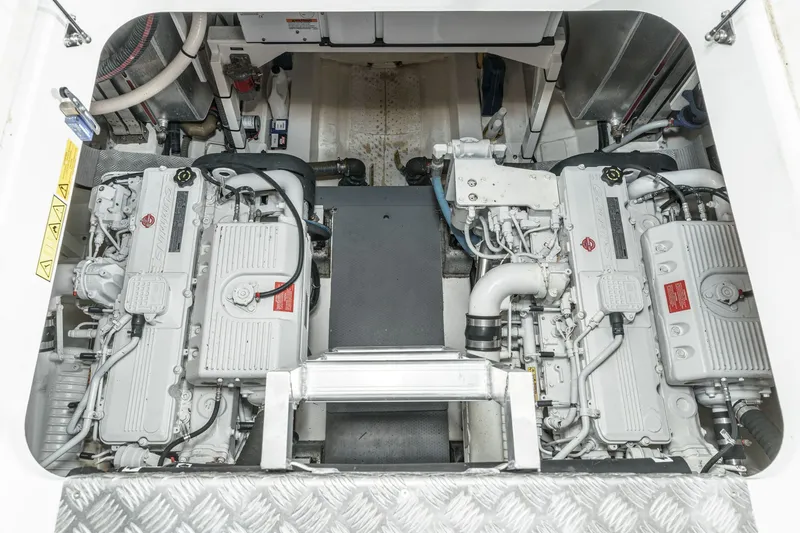 Slide: The Image of Engine room of a 2018 Prestige 560 yacht. - 44