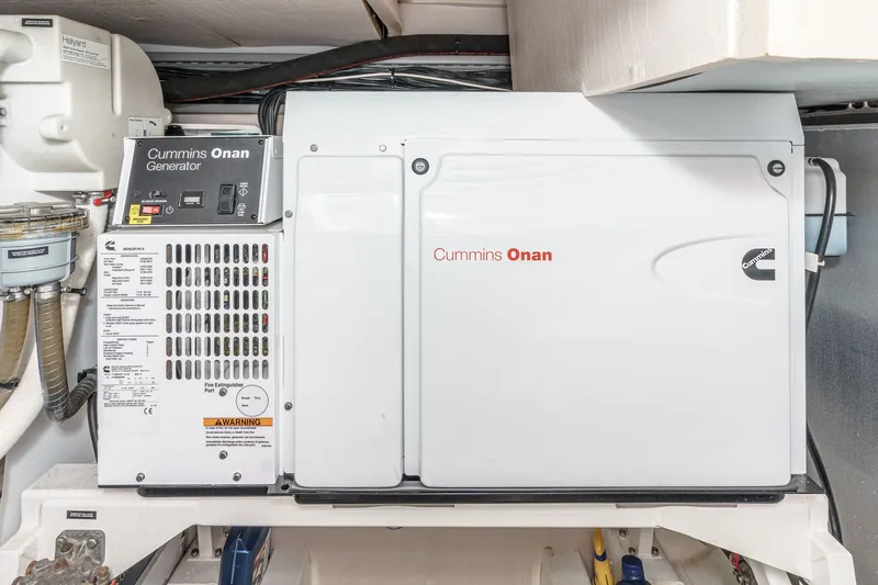 Slide: The Image of Cummins Onan generator in a 2018 Prestige 560 yacht. - 45