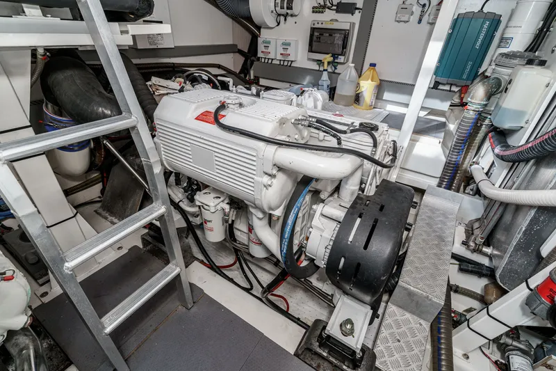 Slide: The Image of Engine room of a 2018 Prestige 560 yacht. - 47