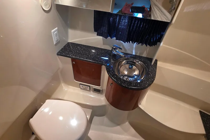 Slide: The Image of 2007 Formula 370 Super Sport bathroom with sleek sink and modern fixtures. - 36