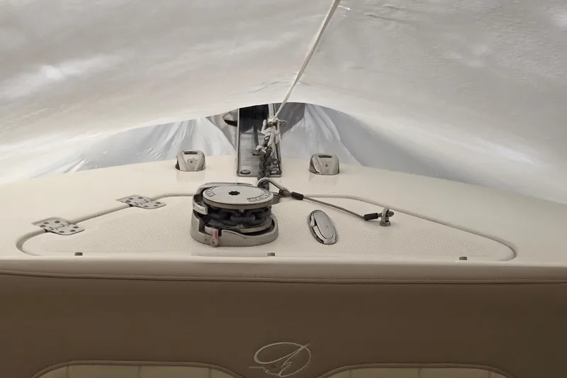 Slide: The Image of 2020 Sailfish 245 DC boat deck with anchor and winch system. - 29