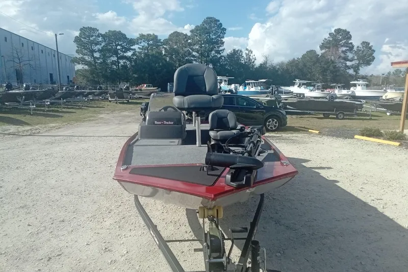 Slide: The Image of 2023 Tracker Bass Tracker Classic XL boat on trailer in outdoor lot. - 4