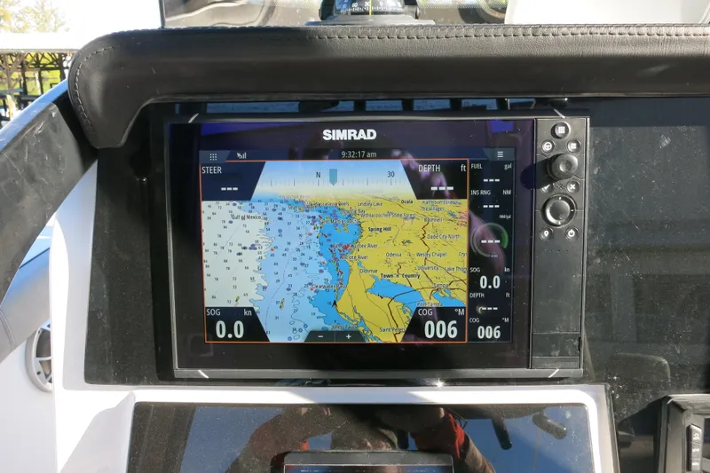 Slide: The Image of Simrad navigation display on 2021 Sea Pro 239 Deep V CC boat dashboard. - 15