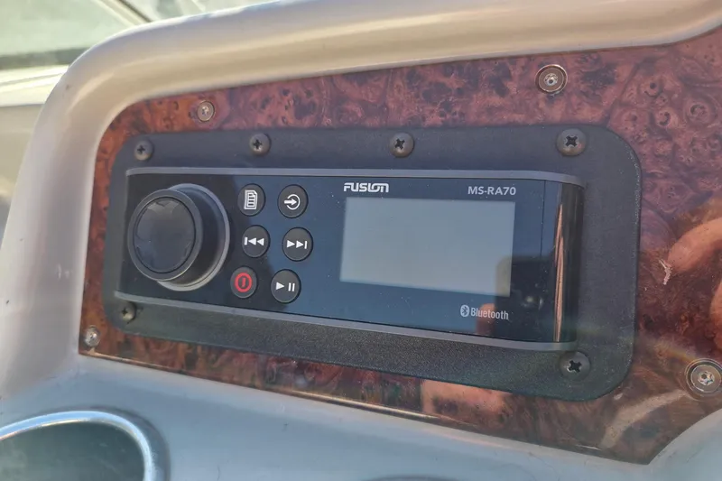Slide: The Image of Fusion MS-RA70 Bluetooth stereo on 2005 Formula 260 Sun Sport boat dashboard. - 15