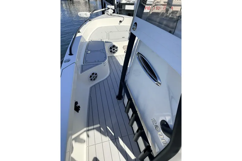 Slide: The Image of 2023 Pathfinder 2600 TRS boat interior with sleek design and modern features. - 13