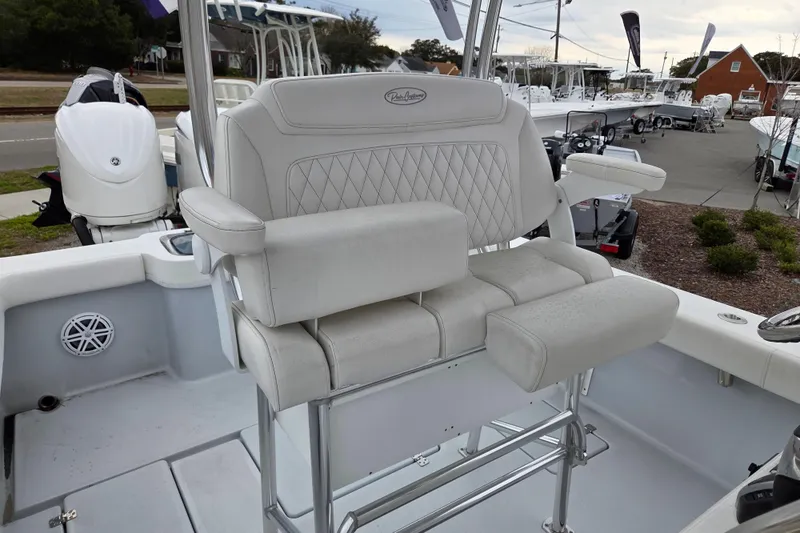 Slide: The Image of 2024 Pair Customs 27 Center Console boat with luxurious seating and modern design. - 11