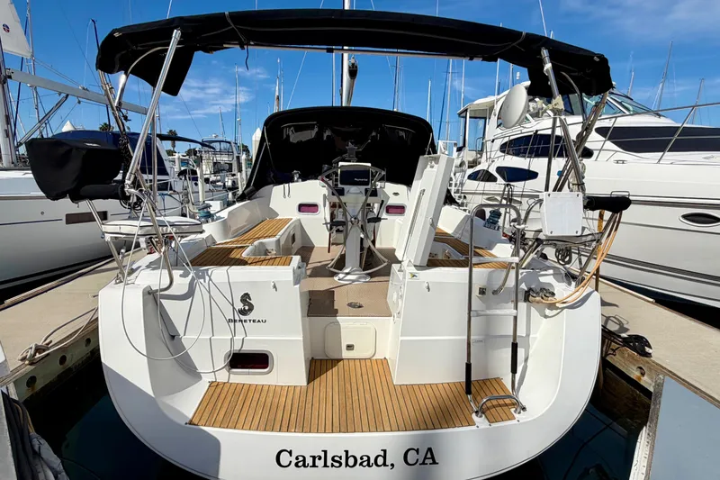 Slide: The Image of 2008 Beneteau Oceanis 37 sailboat docked in Carlsbad, CA marina. - 2