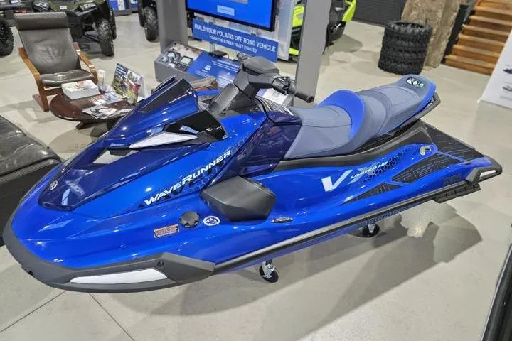 Slide: The Image of 2026 Yamaha WaveRunner VX Limited HO in showroom, blue color, sleek design. - 3