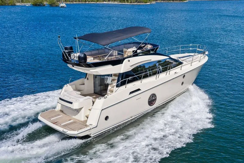 Slide: The Image of Luxury Monte Carlo MC 35 yacht cruising on blue waters, 2018 model. - 7