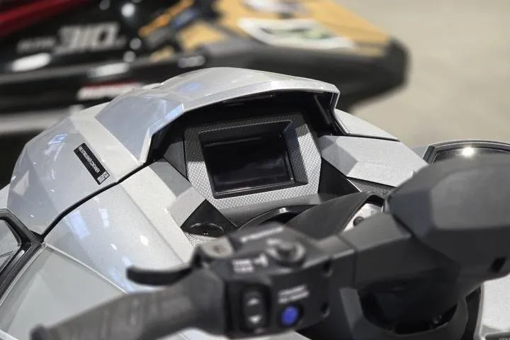 Slide: The Image of 2026 Yamaha WaveRunner GP HO dashboard with sleek design and advanced controls. - 16