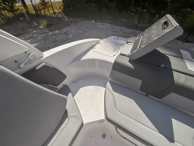 Slide: The Image of Interior of 2026 Chaparral 23 SSi with gray upholstery. - 16