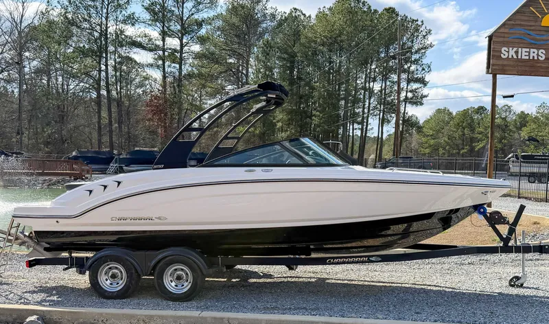 Slide: The Image of 2026 Chaparral 23 SSi boat on trailer outdoors. - 6