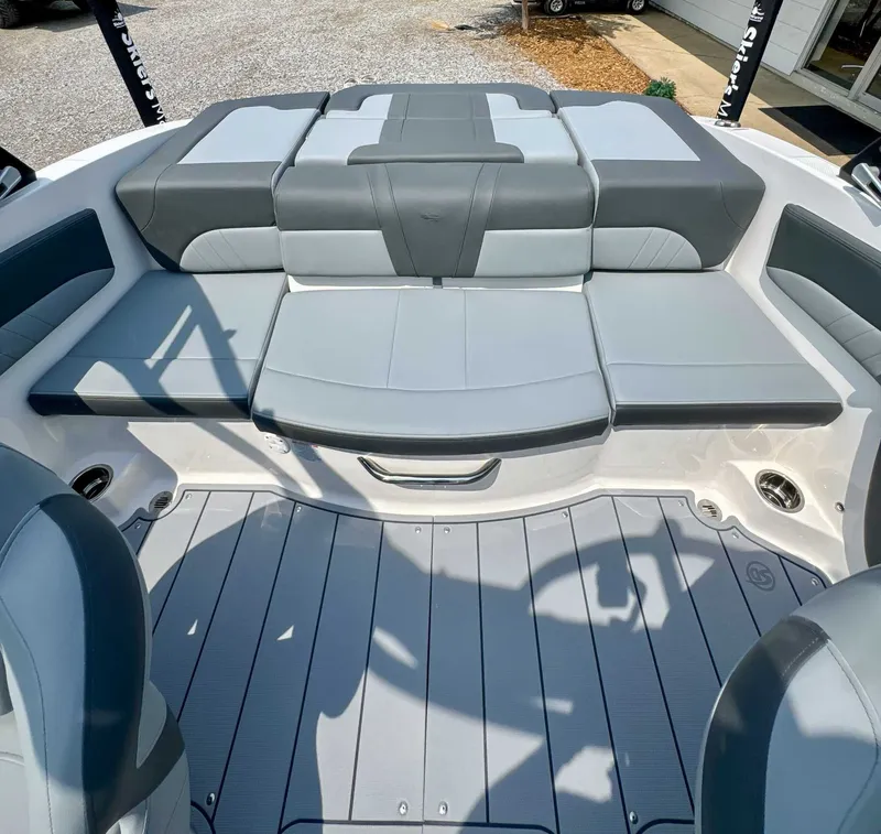 Slide: The Image of Interior of 2026 Chaparral 21 SSi with gray upholstery. - 16