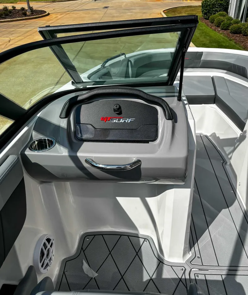 Slide: The Image of Interior of 2026 Chaparral GTS 1 with 4T Surf logo. - 19