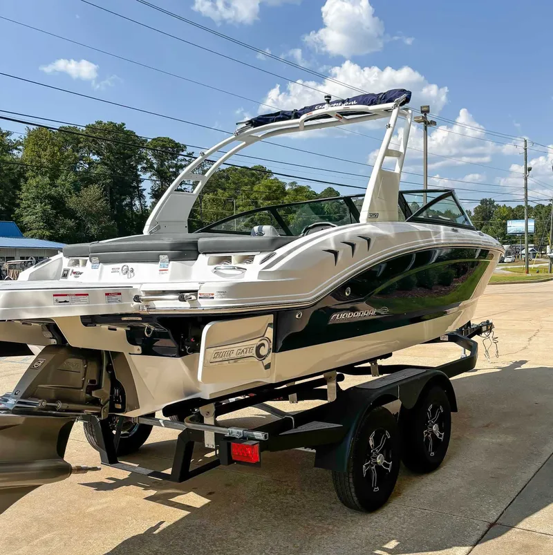 Slide: The Image of 2026 Chaparral GTS 1 boat on trailer in sunny weather. - 7