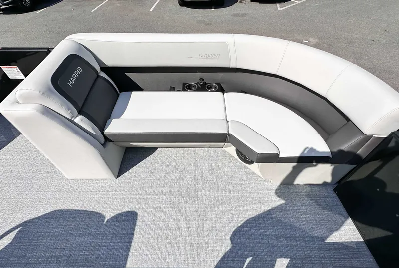 Slide: The Image of Harris Cruiser 230 SLDH 2026, luxury seating on boat. - 14