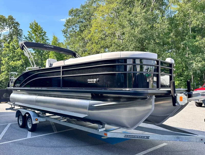 Slide: The Image of Harris Cruiser 230 SLDH 2026 parked on trailer outdoors. - 5