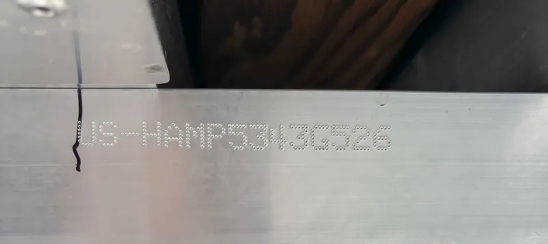 Slide: The Image of Serial number on Harris Cruiser 230 SLDH, year 2026. - 25