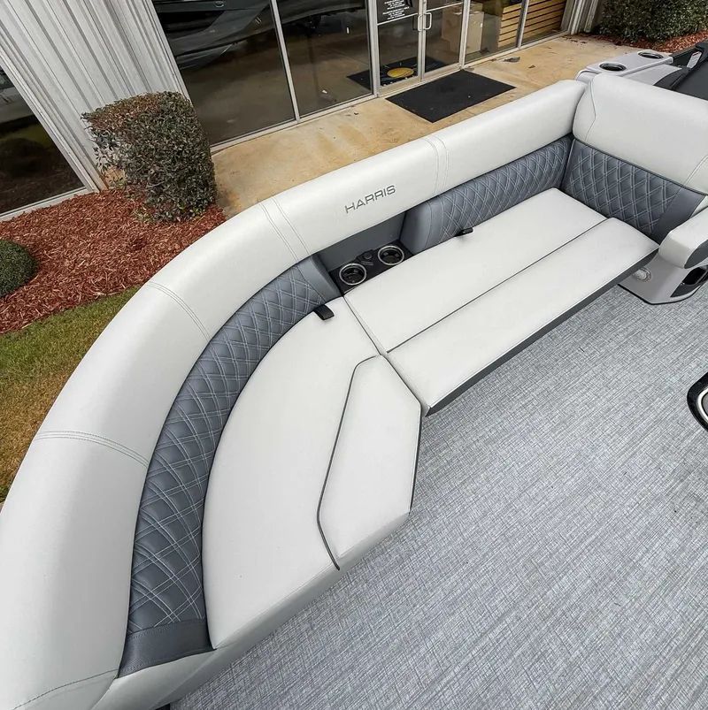 Slide: The Image of Luxurious seating on Harris Cruiser 230 SLDH, 2026 model. - 14