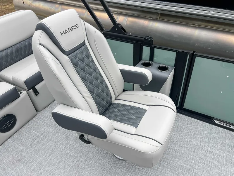 Slide: The Image of Luxurious seating in Harris Cruiser 230 SLDH 2026 boat. - 17