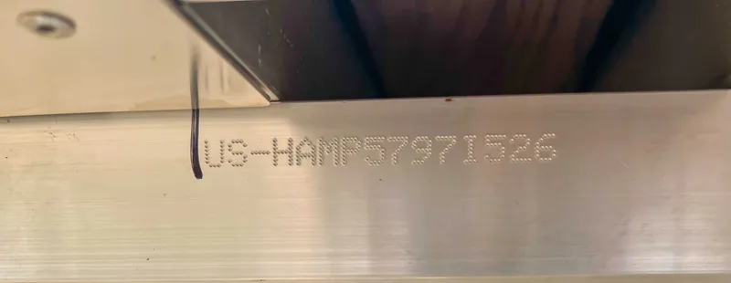 Slide: The Image of Serial number on Harris Cruiser 230 SLDH, year 2026. - 24