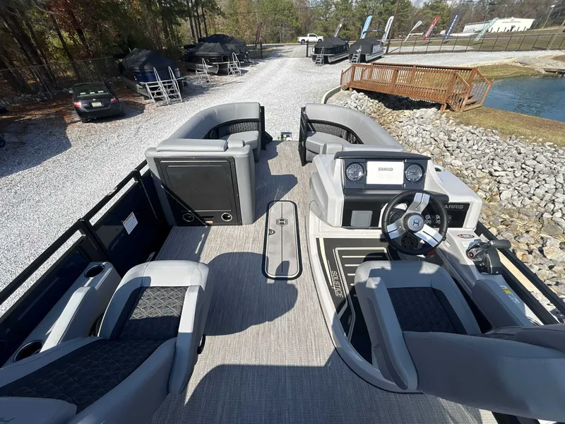 Slide: The Image of Interior of Harris Solstice 230 SLDH boat, model year 2026. - 16