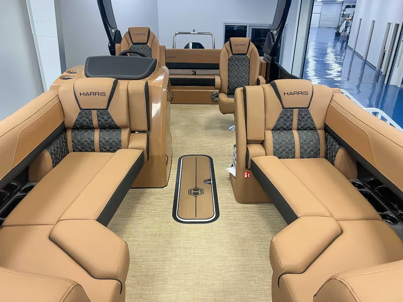 Slide: The Image of Luxurious interior of the 2026 Harris Grand Mariner 230 SLDH. - 16