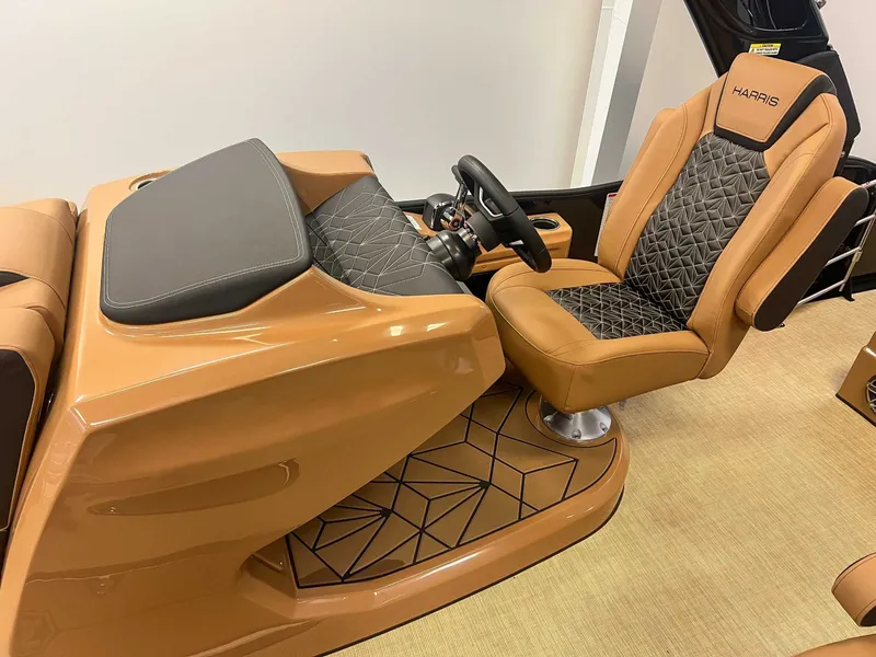 Slide: The Image of Luxurious seating area of the 2026 Harris Grand Mariner 230 SLDH. - 18