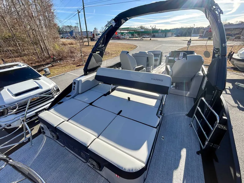 Slide: The Image of 2026 Harris Grand Mariner 230 SLDH pontoon boat with luxurious interior. - 10