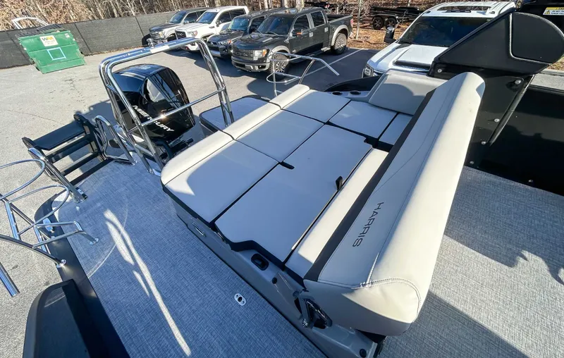 Slide: The Image of Harris Grand Mariner 230 SLDH 2026 with luxurious seating area. - 21