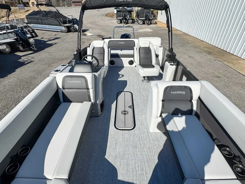 Slide: The Image of Interior view of 2026 Harris Cruiser 230 SLDH pontoon boat. - 14