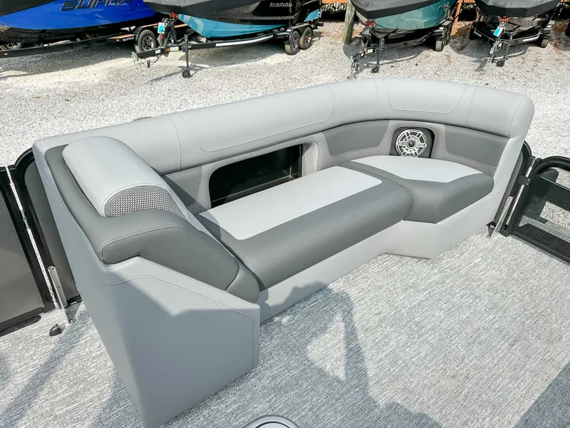 Slide: The Image of Luxurious seating in Premier 230 Solaris RL 2025 boat. - 17