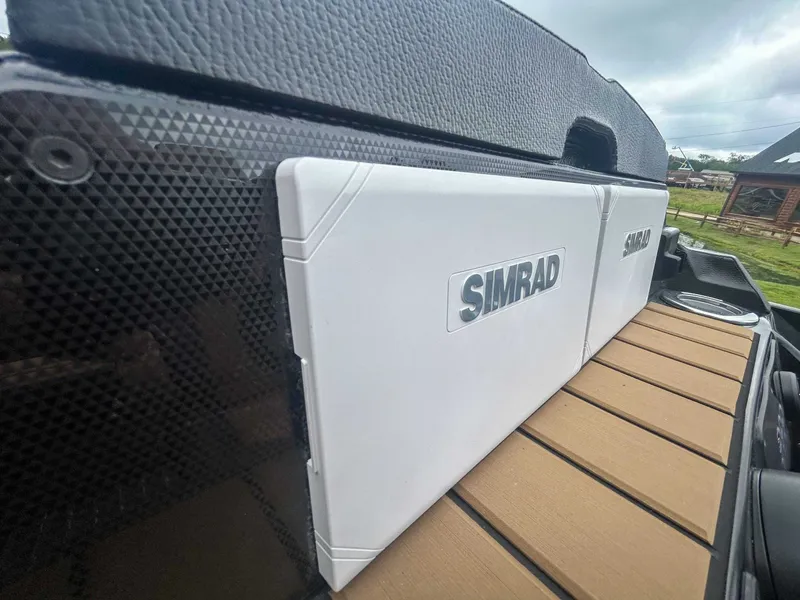 Slide: The Image of Simrad equipment on Premier Solaris 230 RL boat, 2026 model. - 15