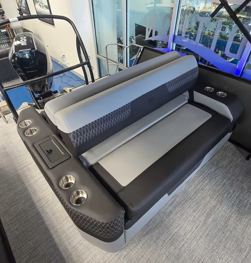 Slide: The Image of Luxurious seating in Premier Solaris 250 RL boat, model year 2026. - 12