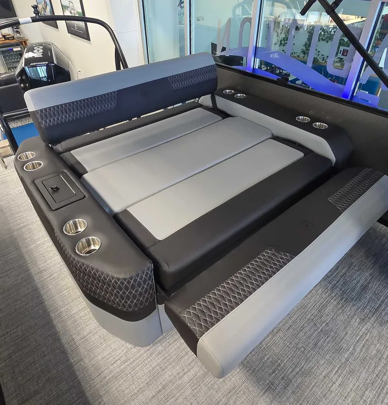 Slide: The Image of Luxurious seating in Premier Solaris 250 RL boat, model year 2026. - 16