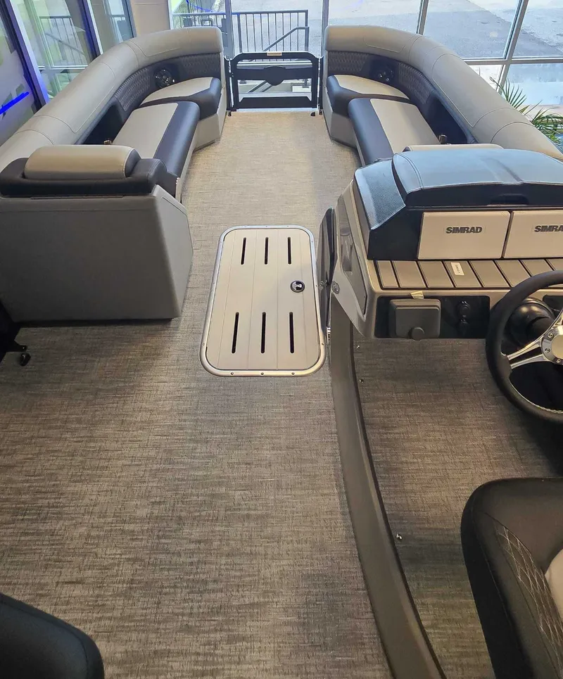 Slide: The Image of Interior of Premier Solaris 250 RL pontoon boat, 2026 model. - 6