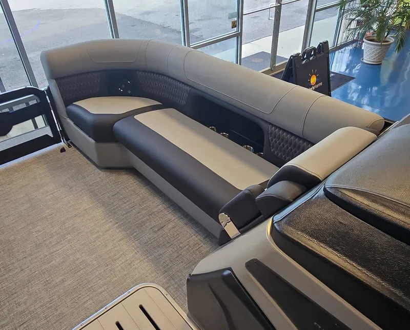 Slide: The Image of Interior of 2026 Premier Solaris 250 RL with luxurious seating arrangement. - 8