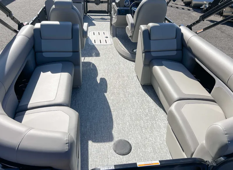 Slide: The Image of Interior of 2026 Premier Sunsation 230 RF (28 PTX) with gray seating. - 10