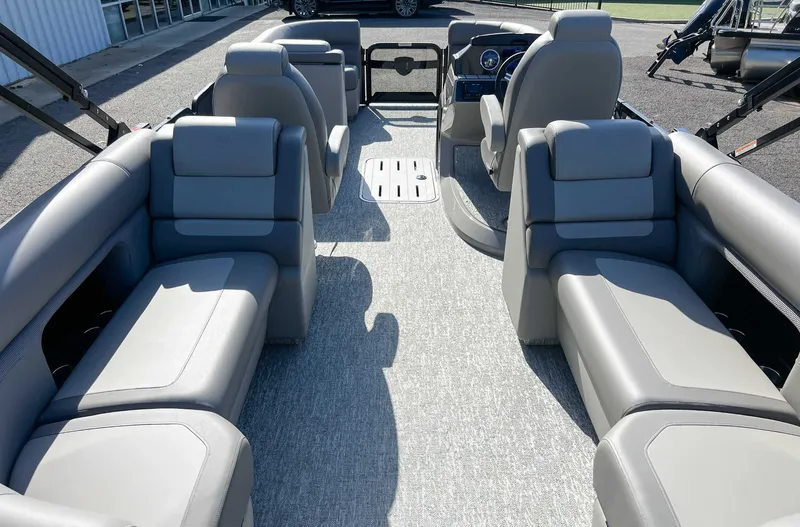 Slide: The Image of Interior of Premier Sunsation 230 RF pontoon boat, model year 2026. - 11